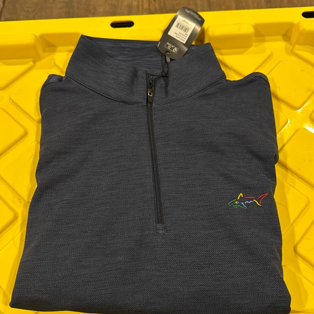 Greg Norman Rare Long Sleeve Size large L/S 1/4 – zip mock color navy blue